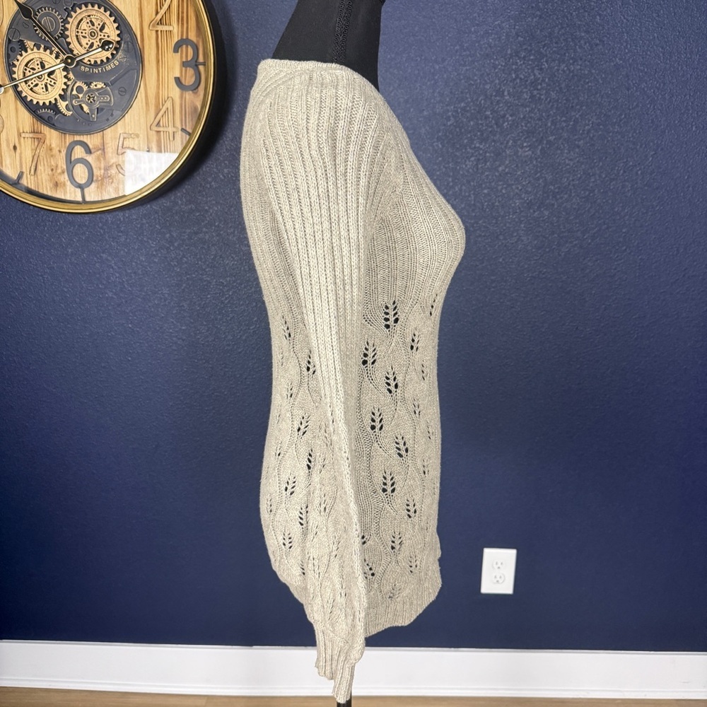 Between Me & You Beige Knit Crewneck Sweater | Size XS - Picture 4 of 7